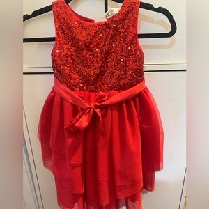 H&M Sequined red tulle dress (3, 4 Y)